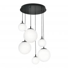 AFX Lighting, Inc. LRTP99MBBKRND6 - Loretto 6 Light Round Pendant,120V,Black