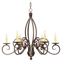 2nd Avenue Designs White 115990 - 28" Wide Squire 6 Light Chandelier