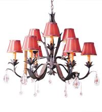 2nd Avenue Designs White 120769 - 28" Wide Slenderleaf 9 Light Chandelier