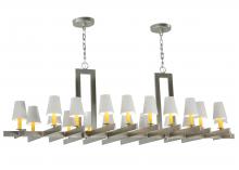 2nd Avenue Designs White 137121 - 72" Long Dante 20 Light Oblong Chandelier