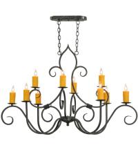 2nd Avenue Designs White 149373 - 48"L Clifton 10 LT Oblong Chandelier