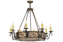 2nd Avenue Designs White 153447 - 36"W Delano 8 LT Chandelier