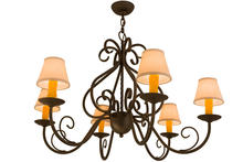 2nd Avenue Designs White 160717 - 36"W Jenna 6 LT Chandelier