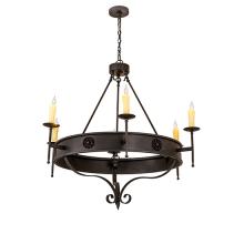 2nd Avenue Designs White 187705 - 48"W Lorenzo 6 LT Chandelier