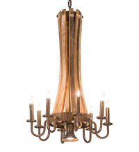 2nd Avenue Designs White 197593 - 20" Wide Barrel Stave Madera 8 LT Chandelier