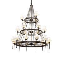 2nd Avenue Designs White 233662 - 56" Wide Amaury 21 Light Three Tier Chandelier