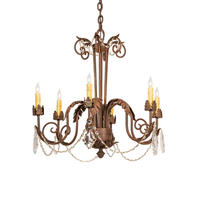 2nd Avenue Designs White 249787 - 30" Wide Lindsay 6 Light Chandelier