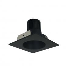 Nora NIO-4SNDC50XBB - 4" Iolite LED Square Reflector with Round Aperture, 800lm / 14W, 5000K, Black Reflector / Black