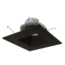 Nora NLCBC2-65630BZBZ/10 - 6" Cobalt Click LED Retrofit, Square Reflector, 1000lm / 12W, 3000K, Bronze Reflector / Bronze