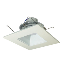 Nora NLCBC2-65630MPW/10EM - 6" Cobalt Click LED Retrofit, Square Reflector, 1000lm / 12W, 3000K, Matte Powder White