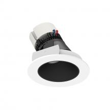 Nora NPR-4RSLA27XBMPW - 4" Pearl LED Round Adjustable Slot Retrofit, 950lm / 12W, 2700K, Black Reflector / Matte Powder