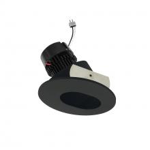 Nora NPRLV-4RSL27XBB - 4" Pearl Low Voltage LED Round Adjustable Slot Aperture Retrofit, 950lm / 11W, 2700K, Black Slot