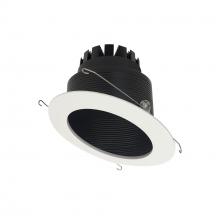 Nora NRM3-6S2L127FB - 6" Marquise III Round Slope Baffle, 900lm, 2700K, Flood Optic, Black Baffle/White Flange