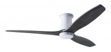 Modern Fan Co. ARB-FM-GW-54-EB-NL-CC - Arbor Flush DC Fan; Gloss White Finish; 54" Ebony Blades; No Light; Wall/Remote Combo Control