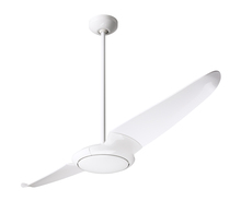 Modern Fan Co. IC2-GW-56-DK-NL-CC - IC/Air (2 Blade ) Fan; Gloss White Finish; 56" Dark Blades; No Light; Wall/Remote Combo Control