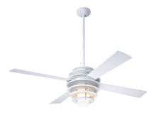 Modern Fan Co. SLA-WH-52-BK-LED-002 - Stella Fan; White/Gloss White Finish; 52" Black Blades; 17W LED; Fan Speed and Light Control (3-