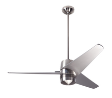 Modern Fan Co. VEL-BN-48-DK-NL-CC - Velo DC Fan; Bright Nickel Finish; 48" Dark Blades; No Light; Wall/Remote Combo Control