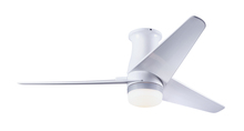 Modern Fan Co. VEL-FM-GW-48-DK-853-CC - Velo Flush DC Fan; Gloss White Finish; 48" Dark Blades; 17W LED; Wall/Remote Combo Control