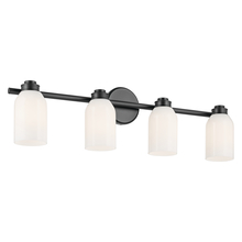 Kichler 55203BK - Shae 31" 4-Light Vanity Light with White Opal Glass in Black