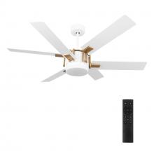 Carro USA DC526C-L12-W1-1G - Jaxx 52'' Ceiling Fan with Remote, Light Kit Included