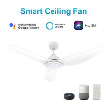 Carro USA VS523K-L12-W1-1 - Cranston 52-inch Smart Ceiling Fan with Remote, Light Kit Included, Works with Google Assistant, Ama