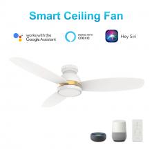 Carro USA VS523Q5-L12-W1-1-FMA - Fremont 52'' Smart Ceiling Fan with Remote, Light Kit Included?Works with Google Assistant a