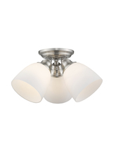 Livex Lighting 13664-91 - 3 Light Brushed Nickel Ceiling Mount