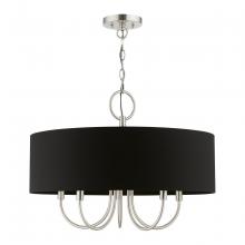 Livex Lighting 40115-91 - 5 Light Brushed Nickel Pendant Chandelier