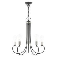 Livex Lighting 42925-76 - 5 Lt Scandinavian Gray Chandelier