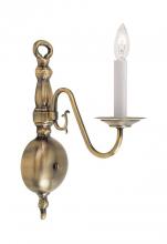 Livex Lighting 5001-01 - 1 Light Antique Brass Wall Sconce