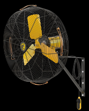 Big Ass Fans F-AE1-2401L13S34 - Aireye Directional Wall Mount Fan