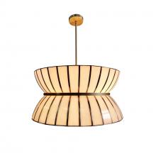 LNC Home HA05434 - Phaetharvy 8-Light Medium Black and Gold Chandelier