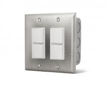 Infratech 14-4305 - Dual Duplex Flush Mount w/ SS Wall Plate and Gang Box