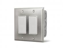 Infratech 14-4405 - Dual Flush Mount w/ SS Wall Plate and Gang Box - On/Off Only