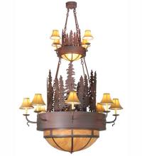 Meyda Green 111636 - 54"W Walden Pine 2 Tier Chandelier