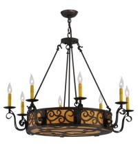 Meyda Green 115165 - 36"W Delano 8 LT Chandelier