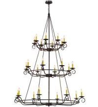 Meyda Green 115255 - 60"W Estrella 24 LT Three Tier Chandelier