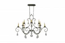 Meyda Green 117638 - 48"L Celine Oval 10 LT Chandelier