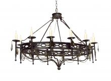 Meyda Green 120261 - 60" Long Jasmine 12 LT Oblong Chandelier