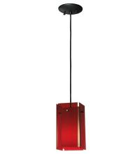 Meyda Green 128830 - 5.5"Sq Metro Red Quadrato Acrylic Mini Pendant