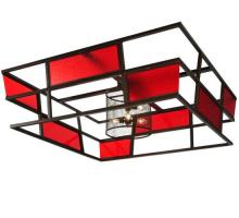 Meyda Green 131284 - 60"Sq Tavern Red Block Acrylic Flushmount