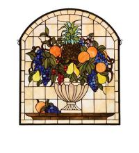 Meyda Green 13297 - 25"W X 29"H Fruitbowl Stained Glass Window