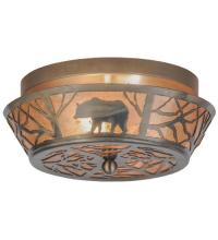 Meyda Green 13390 - 13"W Bear on the Loose Flushmount