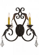 Meyda Green 151650 - 19"W Josephine 2 LT Wall Sconce