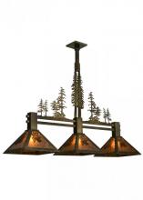 Meyda Green 152025 - 45" Long Tall Pines 3 Light Island Pendant