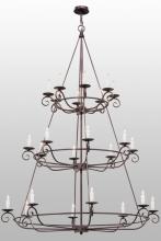 Meyda Green 153264 - 60"W Estrella 24 LT Three Tier Chandelier