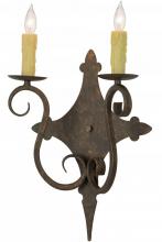 Meyda Green 153385 - 13"W Angelique 2 LT Wall Sconce