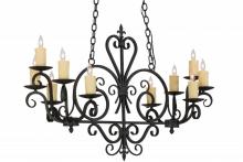 Meyda Green 153936 - 42" Long Kenneth 10 Light Oblong Chandelier