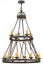 Meyda Green 154642 - 36"W Lakeshore 12 LT Two Tier Chandelier