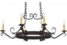 Meyda Green 157894 - 38"L Handforged 6 LT Oval Chandelier